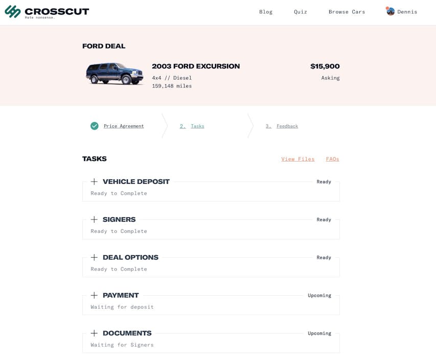 Inbox user interface